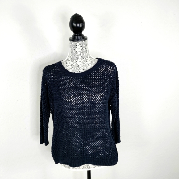 Dkny Sweaters - 2/$15 DKNY Jeans Blue Open Knit Sweater Large